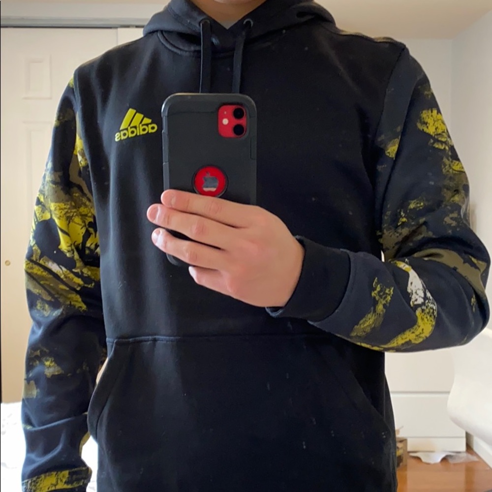Black and Camo Adidas Hoodie - Picture 2 of 3